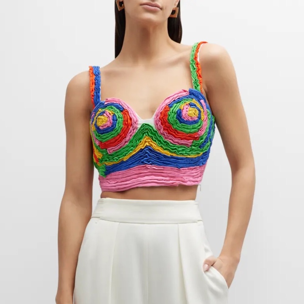 Mara Hoffman Desi Multicolor Crop Top Size Medium